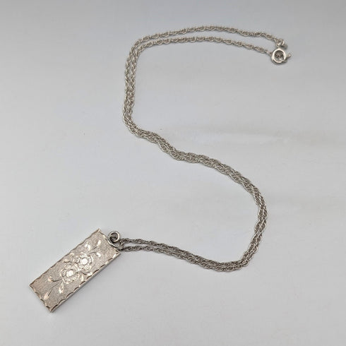 1979 年英國純銀錠吊墜 1/2 盎司純銀項鍊